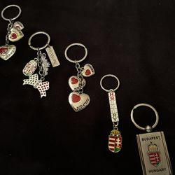 Budapest, Hungary Keychain Set