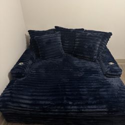 Dark Blue Chaise
