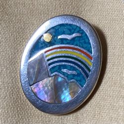 Rainbow mountain pendant 
