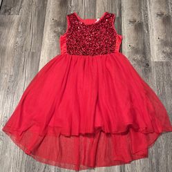Girls Cat & Jack Red Sequin Tank Top Dress. Size M (7-8).