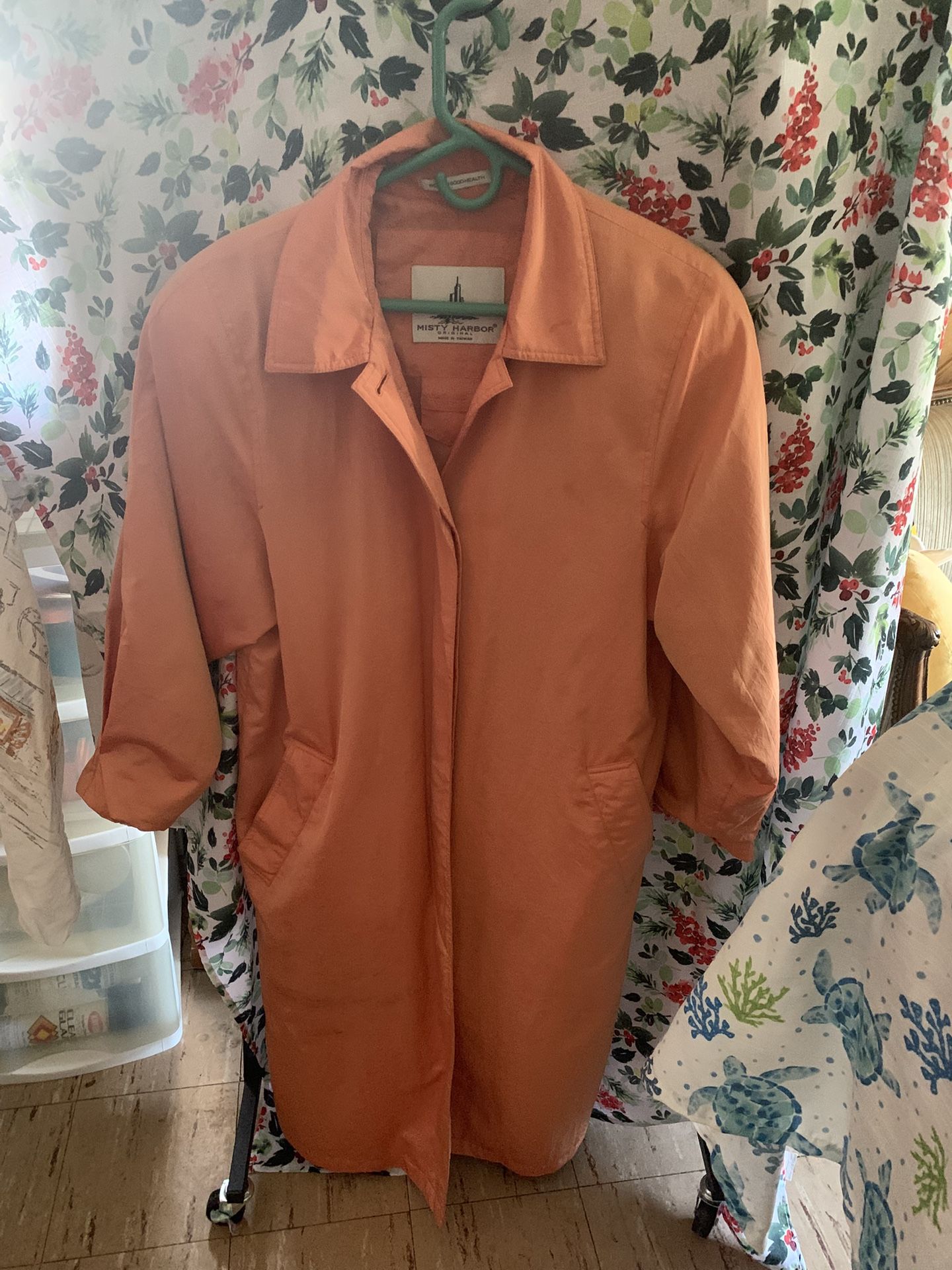 Misty Harbor 70’s Orange Rain Coat With Belt