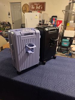 Hard Shell Spinner Luggage with Cup Holder two new $30 each
