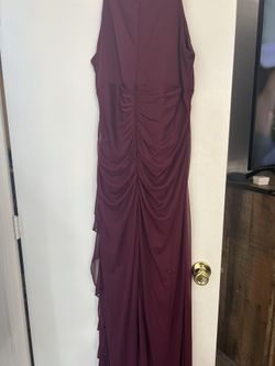 burgundy formal dress floor length sz 16
