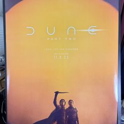 Original ( first - Double Sided) Poster Of film ‘DUNE  Part Two’