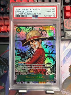 One piece op13 luffy manga PSA 10