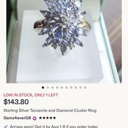 Tanzanite Silver Ring 