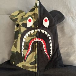 Bape x Medicom Bearbrick Shark Full Zip Hoodie