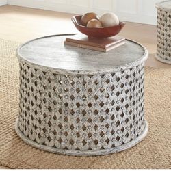 Steve silver Samir Round Cocktail Coffee Table