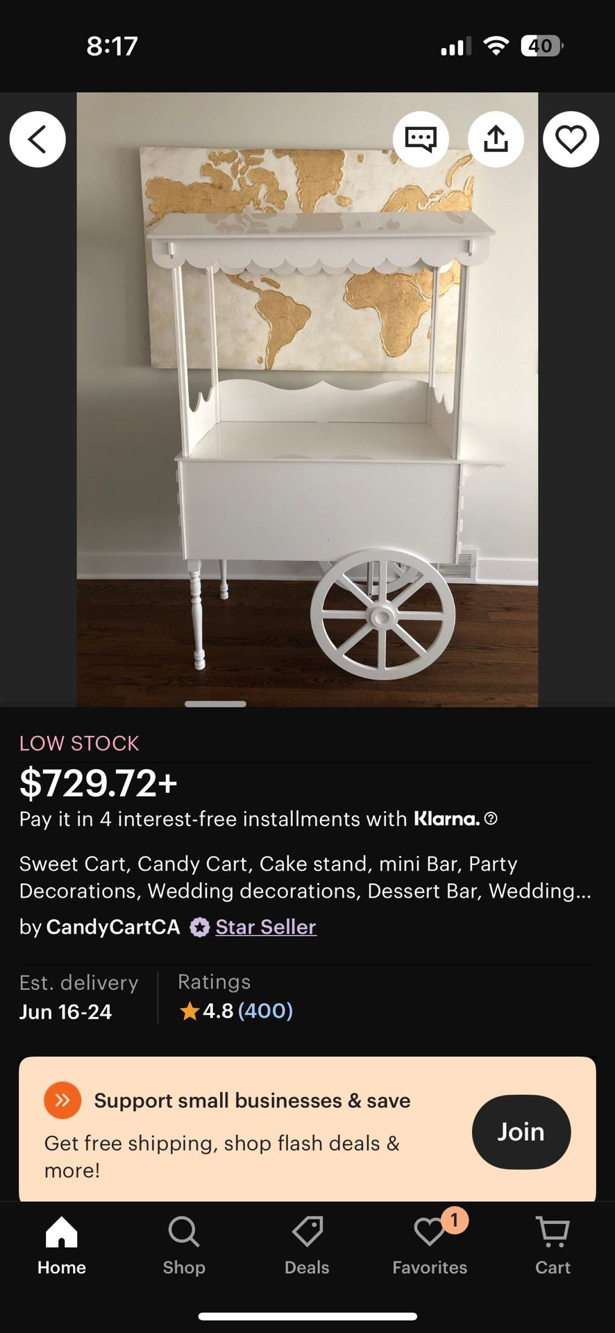 Party Candy Cart