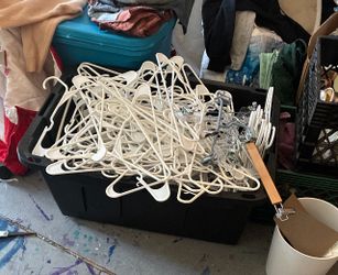 20 For $10 - White Plastic Hangers