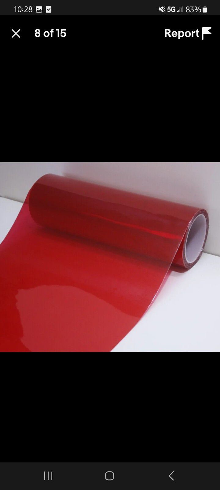 Red Light Tint Film Headlight Tail Light 30ft X 1ft