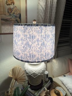 Laura Ashley Blue Floral Pleated Lampshade - Cottage & Coastal Style - $60 OBO