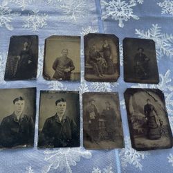 Antique Tintype Portraits C 1870