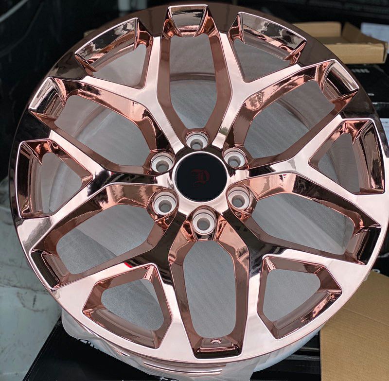 Brand New 24" Rep48 6x139.7 Rose Gold Wheels