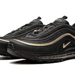 Nike Mens Air Max 97 CM DC2190 001 Black/Metallic Gold - Size 11.5