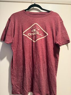 O’Neill Surfing USA Men’s Medium T-Shirt Burgundy Red Modern Fit