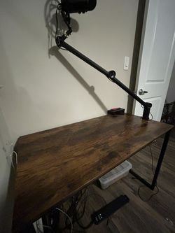 Wooden desk (mic not included)