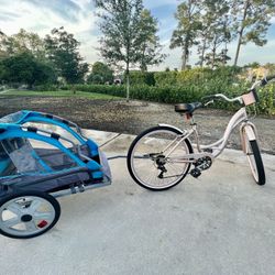 Bicycle With  Instep Bike Trailer for Toddlers, Kids
