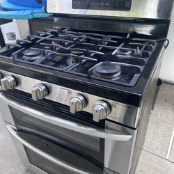 LG gas stove silver/ black