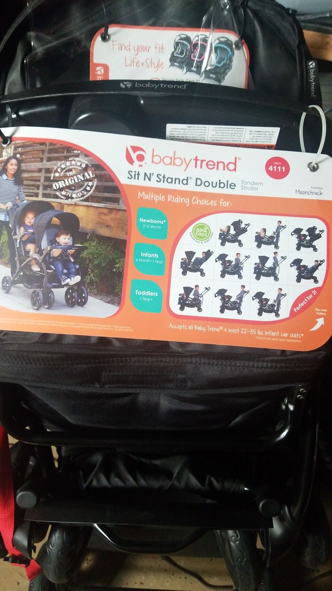 New! Baby Trend: Baby Sit and Stand Double Stroller
