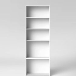 ⭐️ White 5-Shelf Book Shelf ⭐️