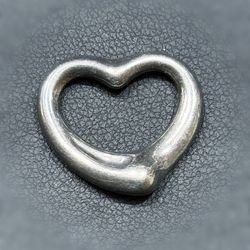Tiffany & Co Elsa Peretti Open Heart 925 Sterling Silver Pendant Spain