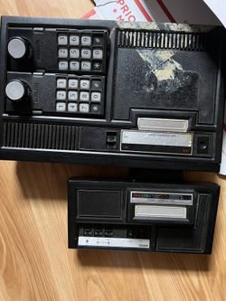 Colecovision console and atari expansion