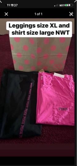 PINK VICTORIA SECRET Leggings size XL and shirt size large NWT Pick up in the city of Pico Rivera