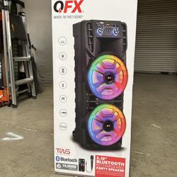 QFX  2x12”  Double speaker with microphone and  LED party Lights 🎤🎶🎶