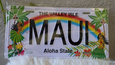 Maui Novelty License plate