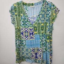 Christian Siriano 1X Patchwork Blouse 