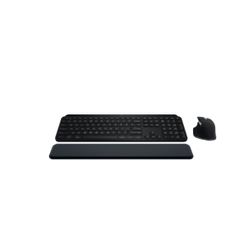 Logitech - MX Keys S Combo Advanced Full-size Wireless Scissor Keyboard and Mouse Bundle with Palm-rest - Black
