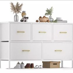 YILQQPER Dresser for Bedroom with 5 Drawers White Dresser Closet