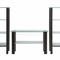 Steel  &  Glass Home Theater Display Shelving