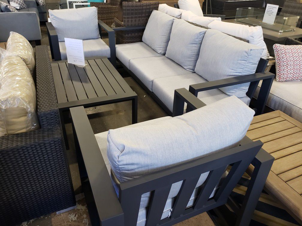 New macys aruba 4pc outdoor patio furniture set sunbrella fabric tax included