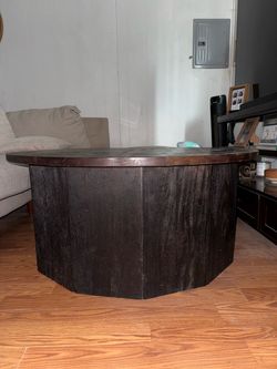 Faceted Coffee Table Black Oak