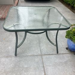 Patio Table and Umbrella and Base