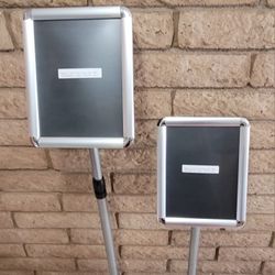 Pedestal Floor Standing Display Sign Holders, 2 Pack