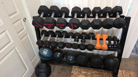 Weights and weight rack