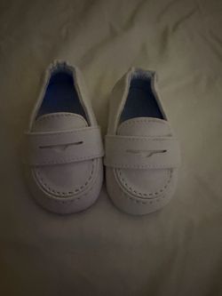 White Baby Penny Loafers