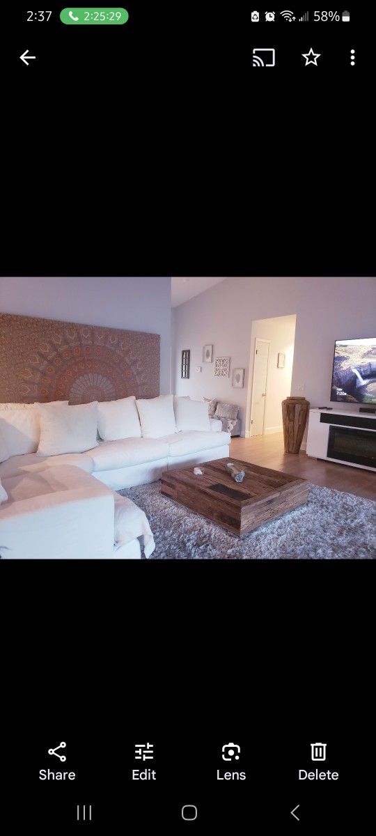 Deep Seated White Couches