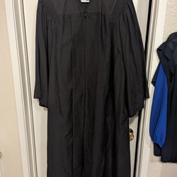 All black graduation gown