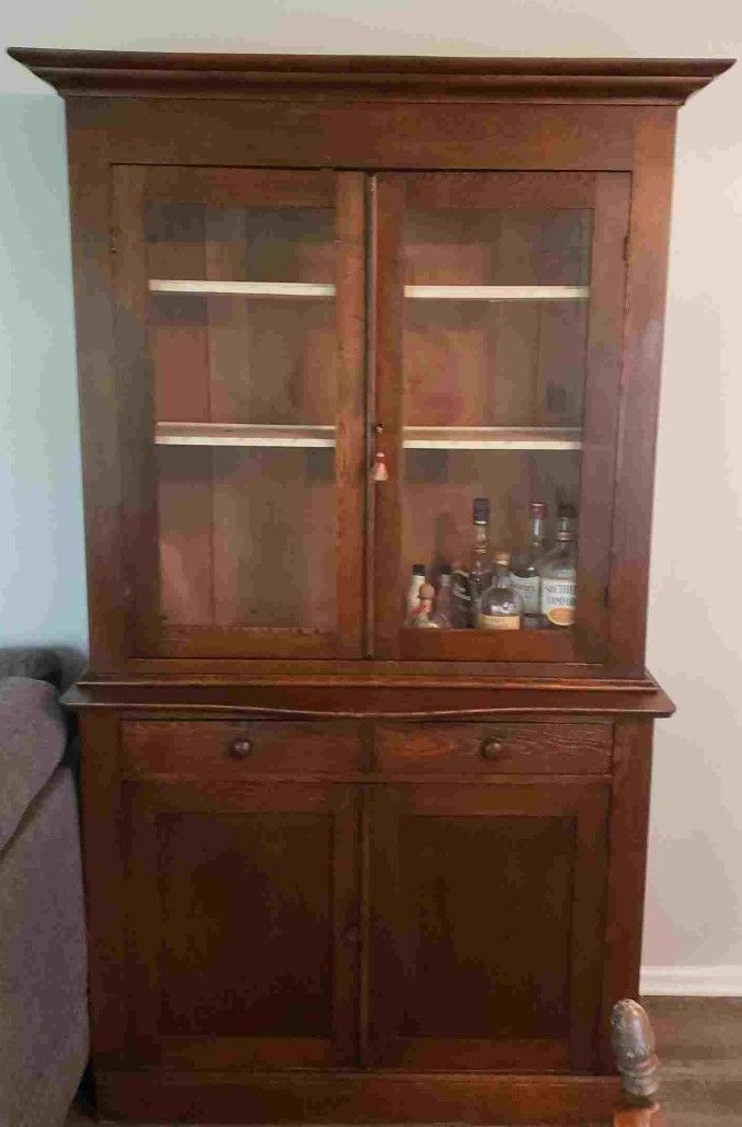 Antique Original Glass Hutch