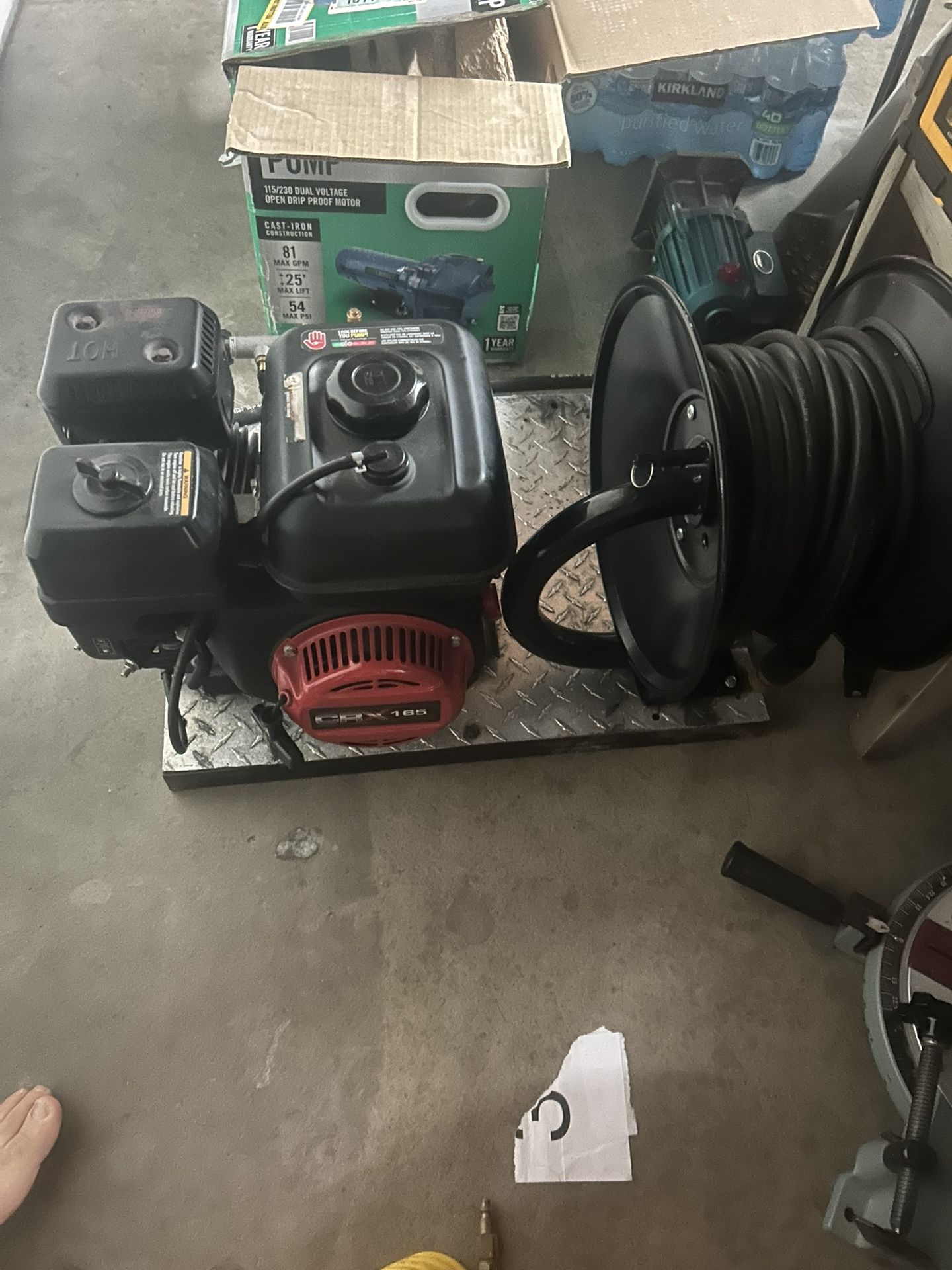 Pressure washer real 50 foot hose air compressor
