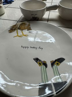 Rae Dunn Thanksgiving Plate Set