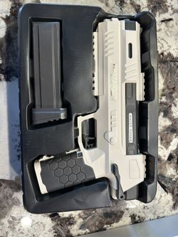 Super Pulse Electric Water Gun (White), Automatic Squirt Gun with Simulated Recoil, Waterproof Super Powerful Water Blaster, One Reload 250 Rounds, Po