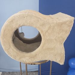 Kitty Cave Cat Scratcher, Fish Sisal Scratching Pad, Faux Fur and Sisal