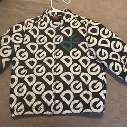 Dolce & gabbana logo print puffer jacket