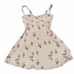 Princess Polly Remini Satin floral cream Mini Dress