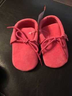 Pink Moccasins size 2 & 3